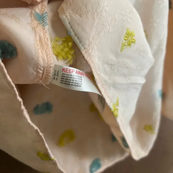 Anthropologie Peach Floral Chemise - Image 7