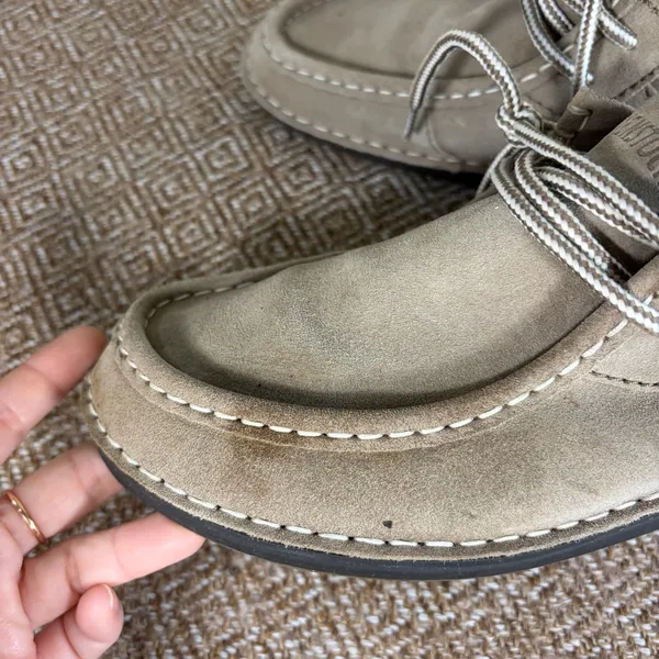 Birkenstock Suede Mens Shoe Size 9 42 Color Sands Beige Made In Germany $258 - Image 6