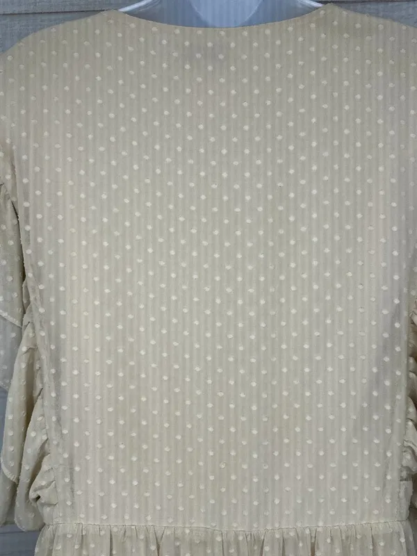 One Loved Babe Boutique June Tiered Ruffle Midi Dress in Cream Size XXL - Image 5