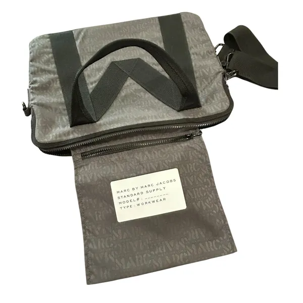 Marc by Marc Jacobs Standard Supply Workwear Messenger Laptop Bag Olive Grey - Image 5