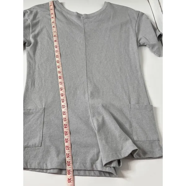 Zenana Gray Short Sleeve Two Way Romper with Pockets Size Small - Image 6