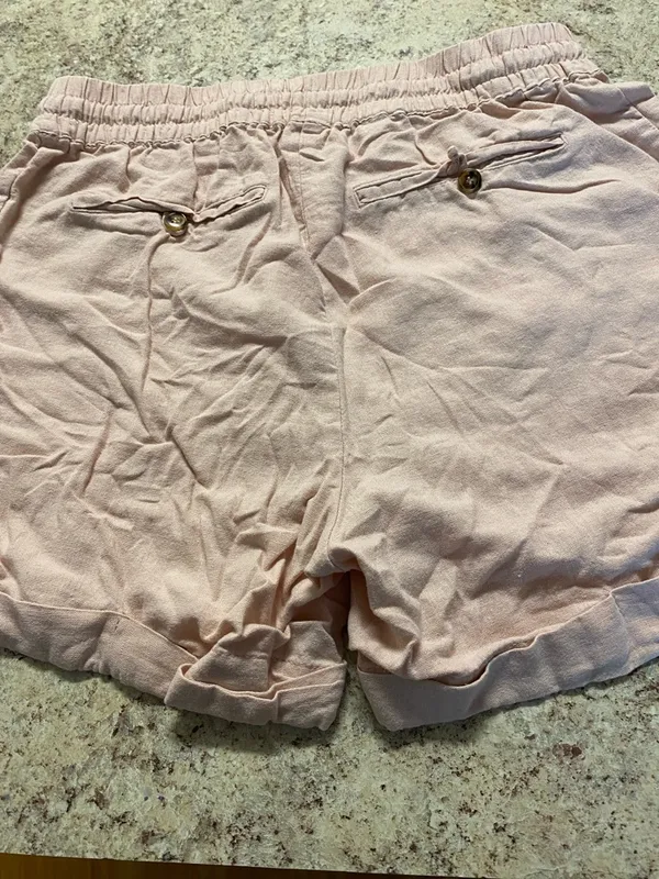 Zenana Outfitters Soft beige High-Waist Drawstring Shorts - Image 2
