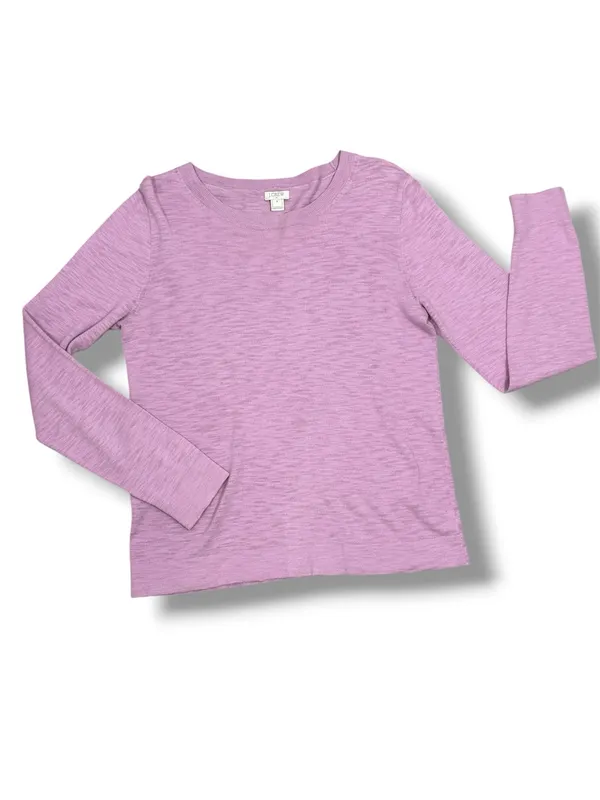 J. Crew Slub Knit Boat Neck Lightweight Sweater Soft Lilac‎ Medium Soft Preppy - Image 11