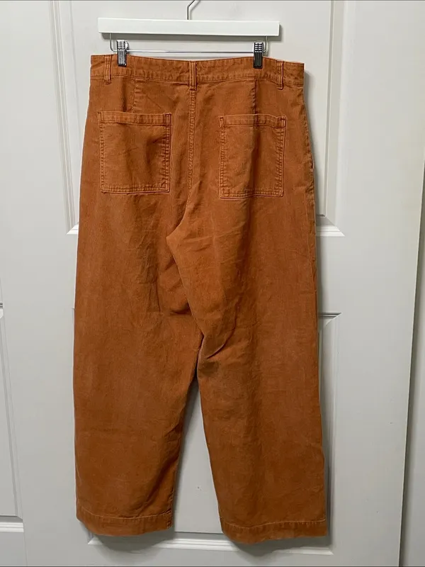 Princess Highway Rustic Orange Corduroy High Waisted Wide Leg Pants 14 - Image 2