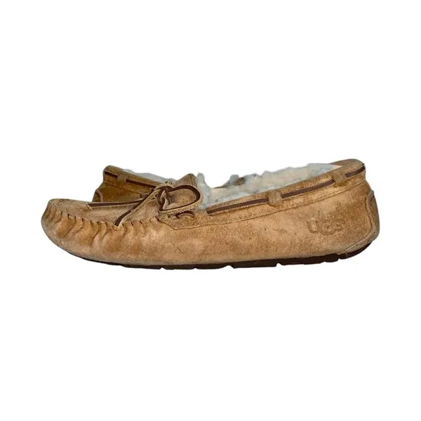 UGG Dakota Chestnut Brown Suede Leather Wool Lined Moccasin Slipper Loafer Shoes - Image 5