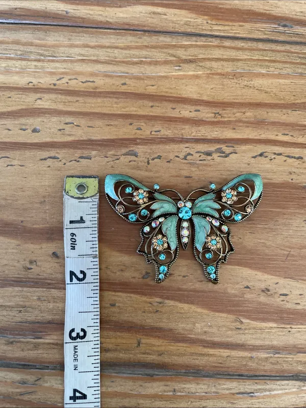 Vintage Nina Ricci for Avon Enamel Butterfly Brooch - Image 8