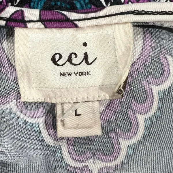 ECI Y2K Babydoll Tunic Dress L Purple Paisley Studded Top Fairy‎ Whimsygoth Boho - Image 14