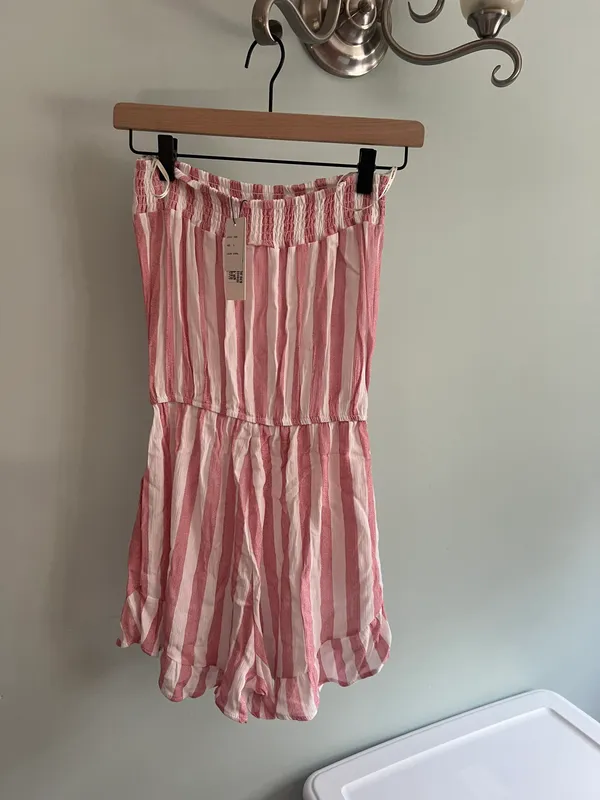Isla Bonita strapless striped romper - Image 2