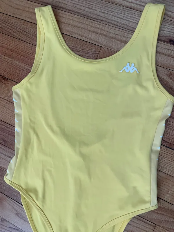 NWT Kappa Colorful Low Back Bodysuit Swim Coastal Club Tank Sz M Summer Dance Festival sport athletic active BinV - Image 2