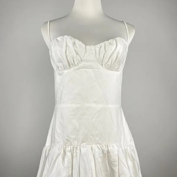 NWOT Farm Rio White Bubble Midi Dress Size S 100% Cotton - Image 3