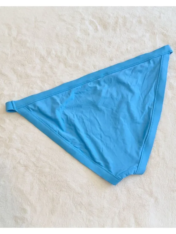 NWT Aerie Blue Bikini Bottoms - Size: Large - Image 4