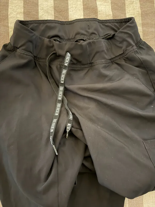 Med Couture Scrub Pants Jogger Black - Image 3
