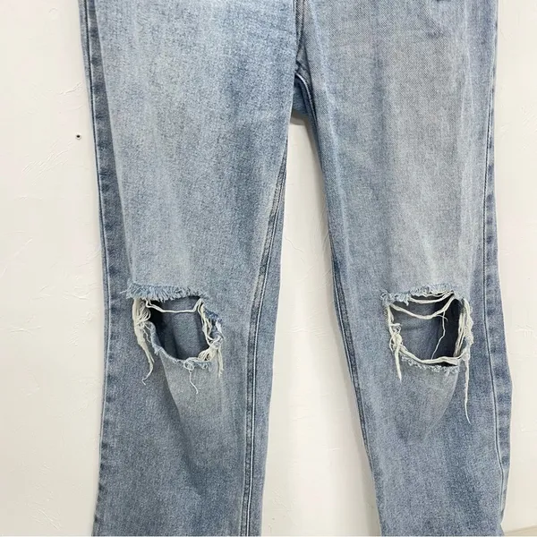Pacsun Distressed Light Wash 90s Boyfriend Jeans Womens 29 Blue Denim Baggy - Image 10