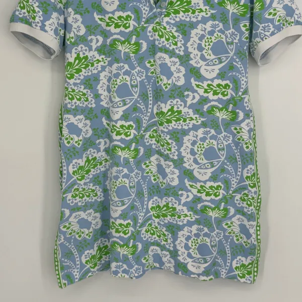 Gretchen Scott Serve It Up Dress XL Blue Green Flora Periwinkle Preppy Coastal - Image 5