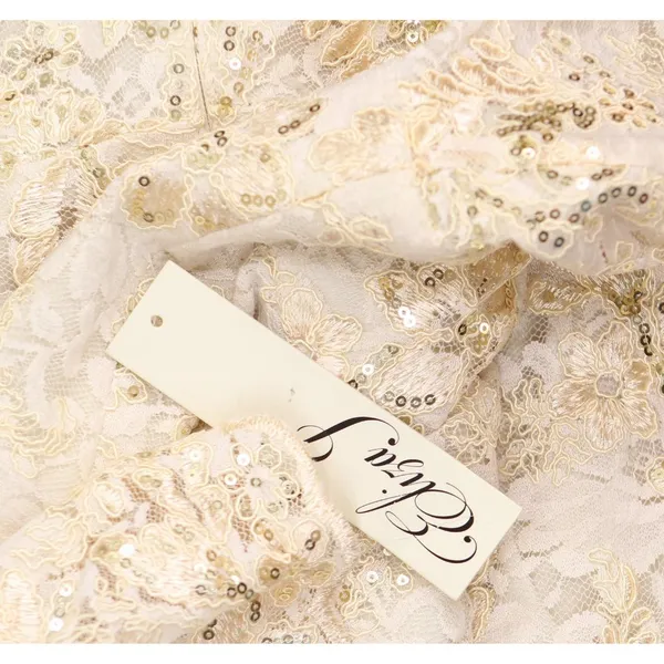 Eliza J Womens Sequin-Lace Puff-Shoulder Dress EJ4M3436 Ivory Off White 6 - Image 3