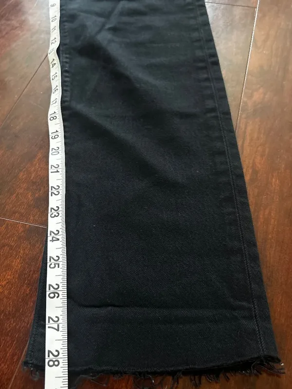 Levis 501 Black Jeans W27 L30 Raw Hem - Image 7