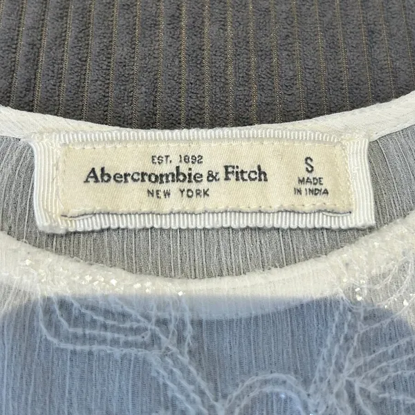Abercrombie Fitch White Floral Lace Sheer Tank Top Womens Size S‎ - Image 4