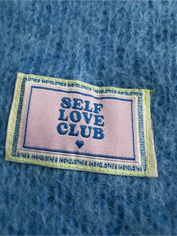 Easy Clothes Blue Kid Mohair Blend Fuzzy Sweater Self Love Club - Image 11