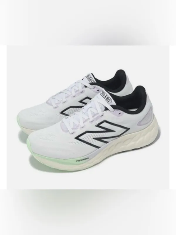 New Balance Fresh Foam 680v8 White Grey Matter Taro Women's Sz 9 Men 7.5 - Image 2