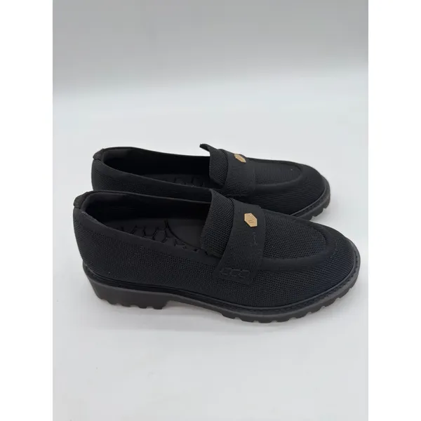 Vivaia Francesca Platform Chunky Heel Penny Minimalist Preppy Black Loafer 6 - Image 2