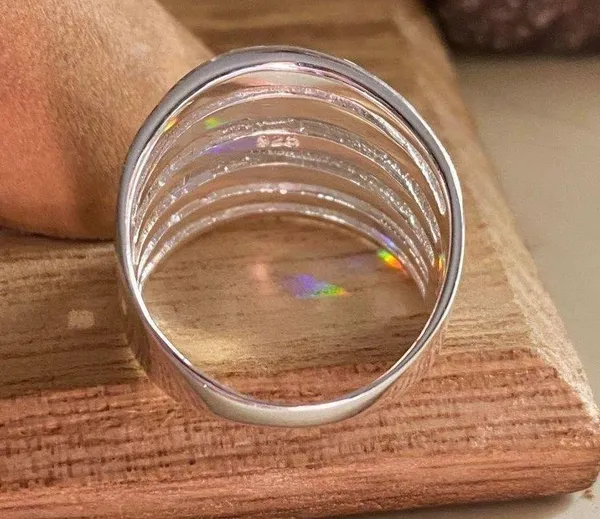 Sterling Silver Multi-Band High-Polish Ring - Image 4