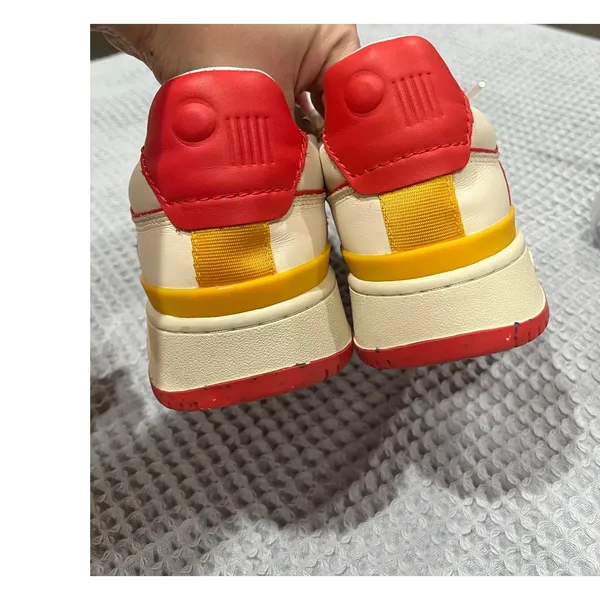 Oncept Preston Retro Leather Sneaker White Red Yellow Sz 7 NWT‎ - Image 5