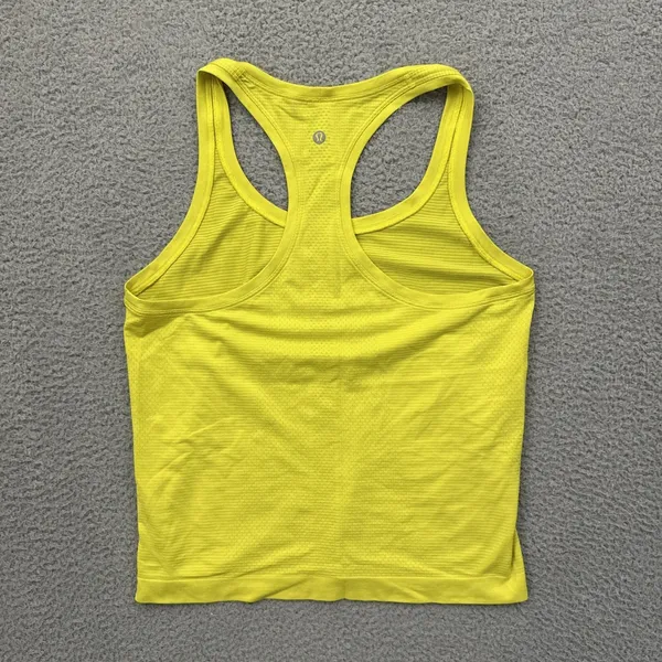 Lululemon Swiftly Tech Tank Top Race Yellow Serpentine Athletic Women's 8 - Image 2