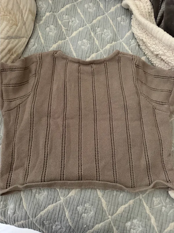 LA Hearts Crop Sweater Top - Image 3