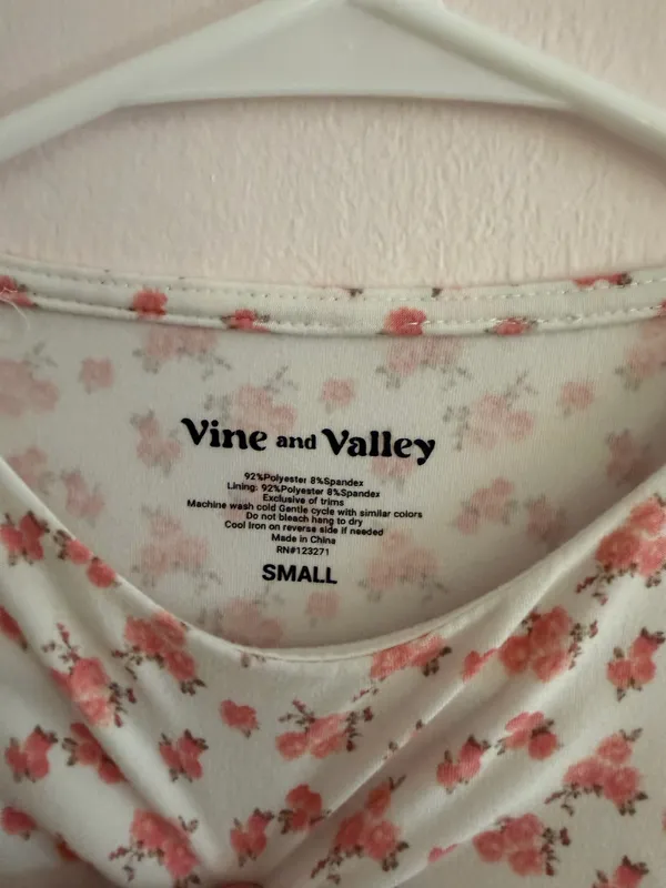 Floral cropped tee White - Image 3
