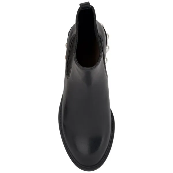NWT On 34th Womens Jeovana Pearl Chelsea Booties 10019682400 Black Smooth 5.5M - Image 4