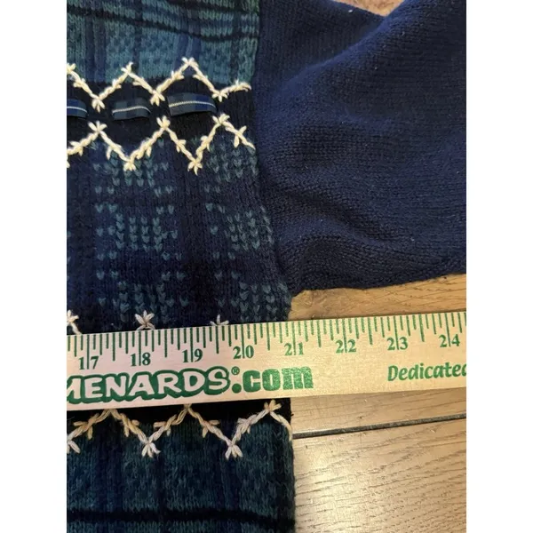 Christopher & Banks Hand Embroidered Cardigan‎ Sweater Holiday Vintage Festive M - Image 7