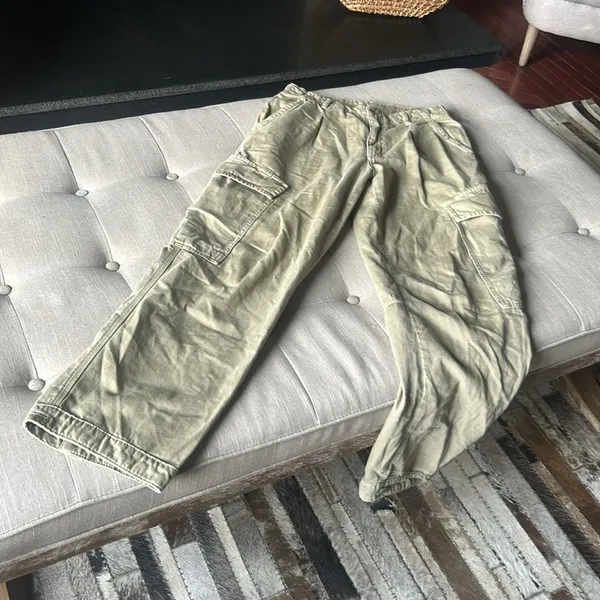 Free People Creme Cargo Carpenter Pant Size 2 - Image 2