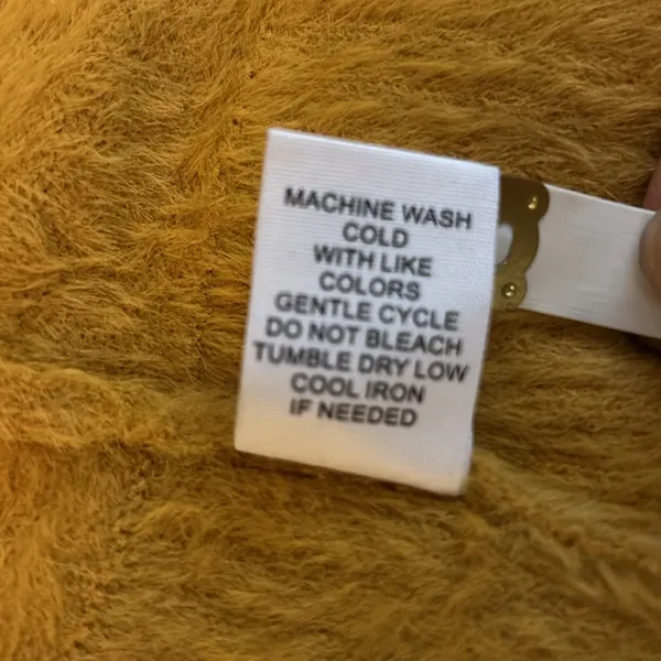 89th Madison Long Open Front Cardigan Sweater w front pockets Size L. Mustard - Image 11