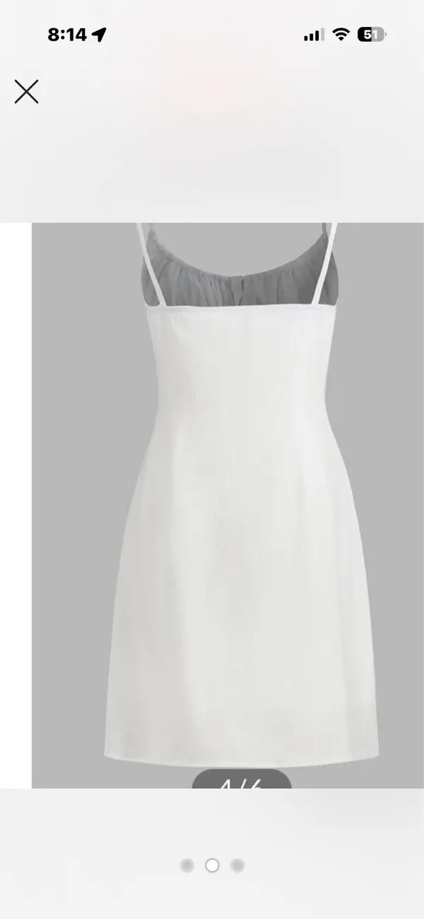 Plain white Midi Dress Size M - Image 2