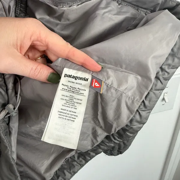 Patagonia Nano Puff Full Zip Grey Jacket Primaloft Outdoor Hiking LOGO Womens Sm - Image 6