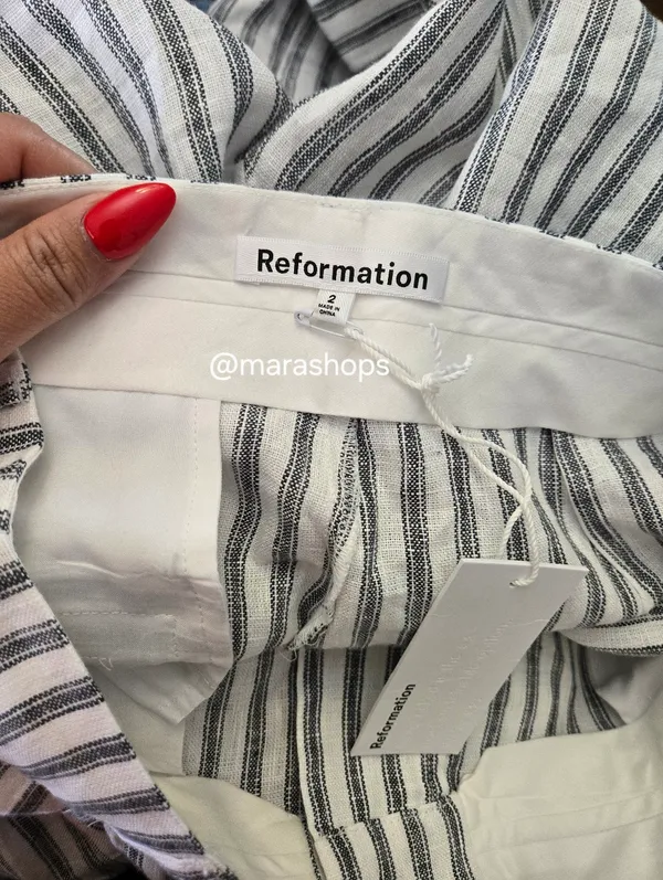 Reformation Carter Linen Mid Rise Pant - Image 6