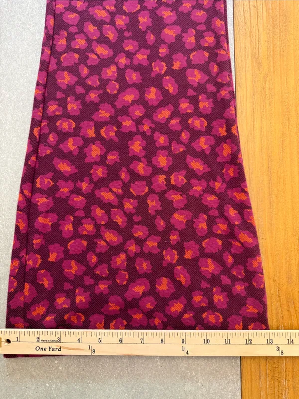 Anthropologie Porridge Flared Ponte Pull-On Pants Wine Burgundy Ditsy Floral XL - Image 8