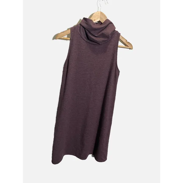 Leith Shift Dress Women S Purple Cowl Neck Sleeveless Knit Casual Minimalist - Image 2
