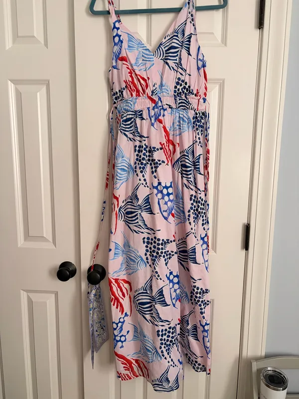 Loft Fish Double Side Tie Maxi Dress - Image 3