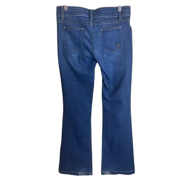 Carmar Bootcut Jeans Womens 28 Blue Excellent Stretch Heart Embroidery - Image 2