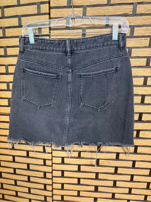 Pac Sun Black Denim Mini Skirt Size 26 - Image 2