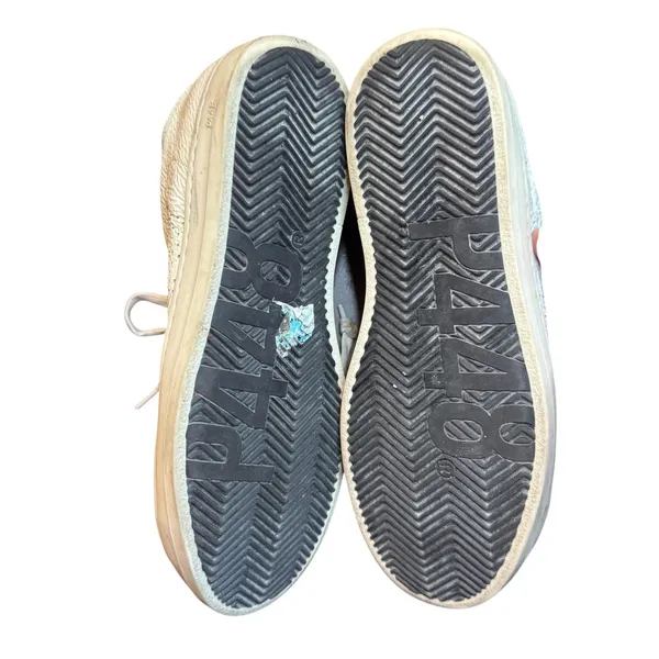 P448 Shoes Womens Size 7.5 White Leather Low Top Casual Sneakers Made In Italy - Image 9