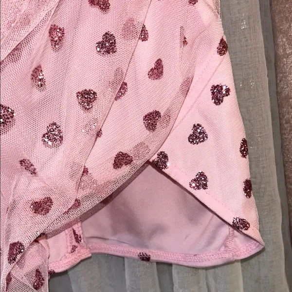 NWT Luxe Wave Size S Pink Heart Patterned Dress - Image 6