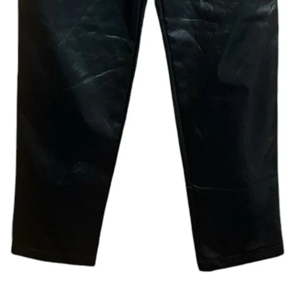 Princess Polly Love Club Black Faux Vegan Leather Straight Pants‎ Size 4 - Image 6