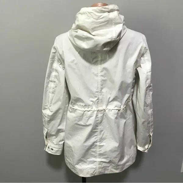 HUNTER Original Smock Cotton Rain Jacket Coat White Small - Image 6