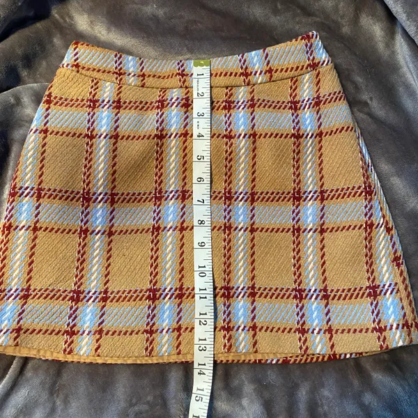 Forever 21 Plaid Tan Skirt - Image 4
