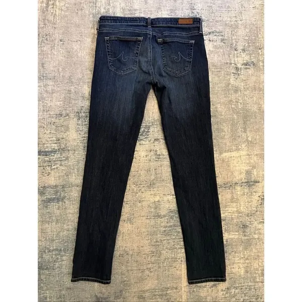 AG Adriano Goldschmied The Stilt Cigarette Leg Dark Blue Women's 28R - Image 2