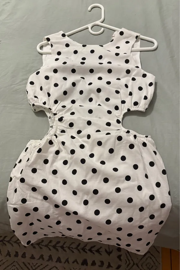 Polka dot mini dress White Size M - Image 3