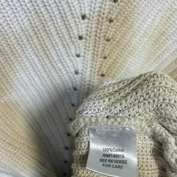 Freshman Tan And White Tie Dye‎ Crop Sweater Size Large - Image 5