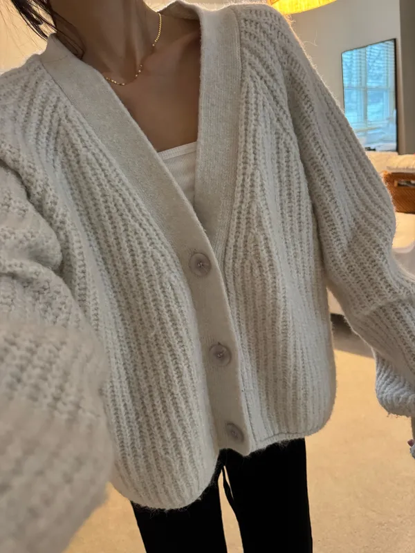 ZARA Grey Cardigan Sweater - Image 2